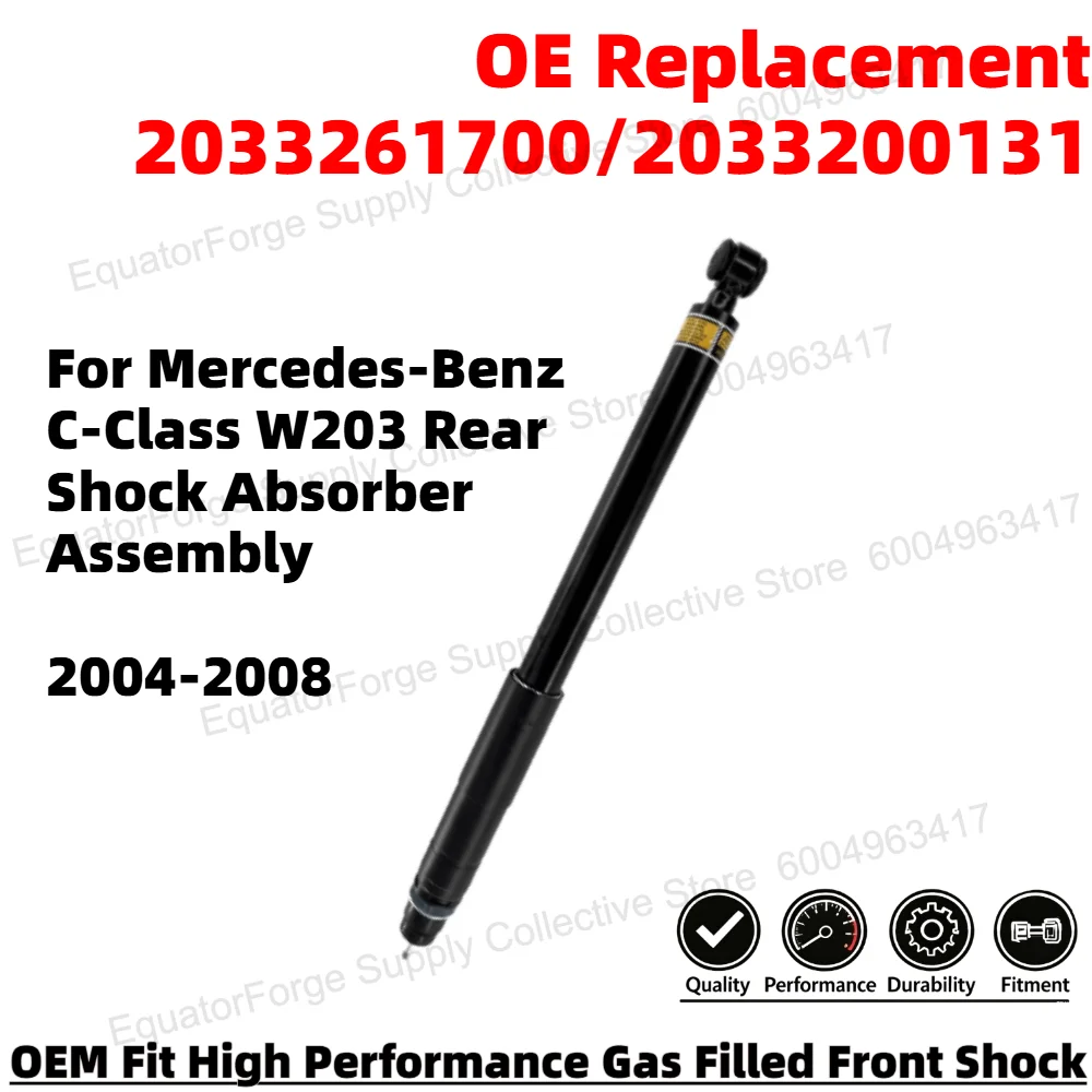 Comfortable Smooth Rear Shock Absorber Assembly for Mercedes-Benz C W203 OEM-Spec OE Replacement 2033261700/2033200131
Comfortable Smooth Rear Shock Absorber Assembly for Mercedes-Benz C W203 OEM-Spec OE Replacement 2033261700/2033200131