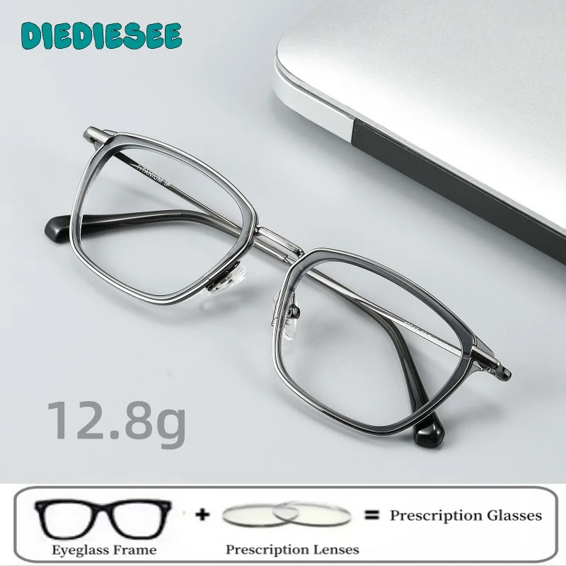 DIEDIESEE New Retro Anti Blue Light Men's Eyeframe Fashionable Ultra Light TR Ring Titanium Prescription Glasses 69913CN
DIEDIESEE New Retro Anti Blue Light Men's Eyeframe Fashionable Ultra Light TR Ring Titanium Prescription Glasses 69913CN