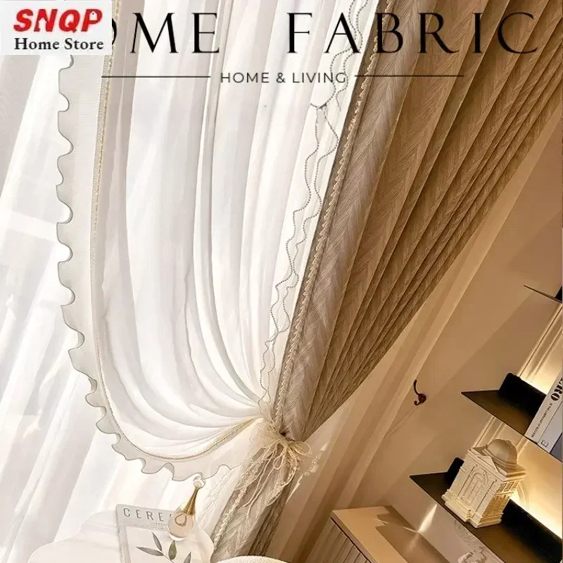 French Romantic Retro Lace Luxury Curtains for Living Room Bedroom Precision Blackout Jacquard Fairy Ruffles Custom White Tulle
French Romantic Retro Lace Luxury Curtains for Living Room Bedroom Precision Blackout Jacquard Fairy Ruffles Custom White Tulle