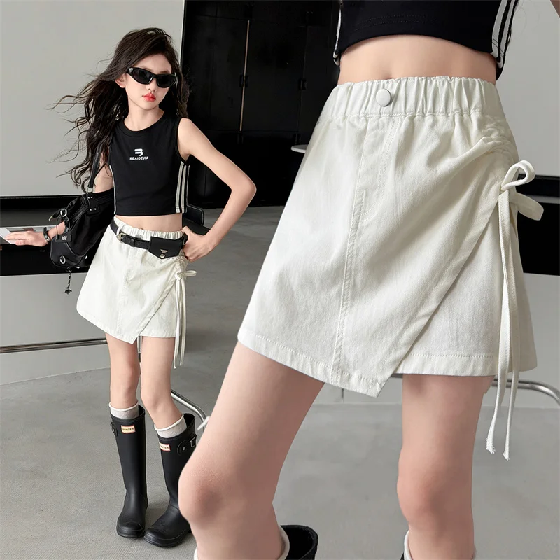 Korean Summer Girl New Arrivals Fashion White Drawstring Pantskirt for Teenage Wide Leg Jeans Shorts Streetwear Kids Soft Shorts
Korean Summer Girl New Arrivals Fashion White Drawstring Pantskirt for Teenage Wide Leg Jeans Shorts Streetwear Kids Soft Shorts