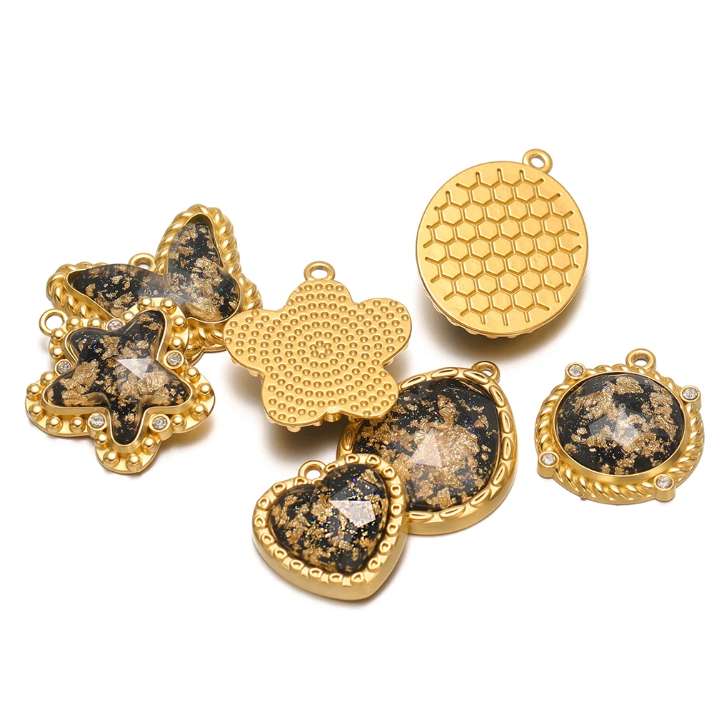 4Pcs Stainless Steel Heart Star Classical Black Gold Glasses Charms for DIY Jewelry Necklace Pendants Bracelet Earrings Making
4Pcs Stainless Steel Heart Star Classical Black Gold Glasses Charms for DIY Jewelry Necklace Pendants Bracelet Earrings Making