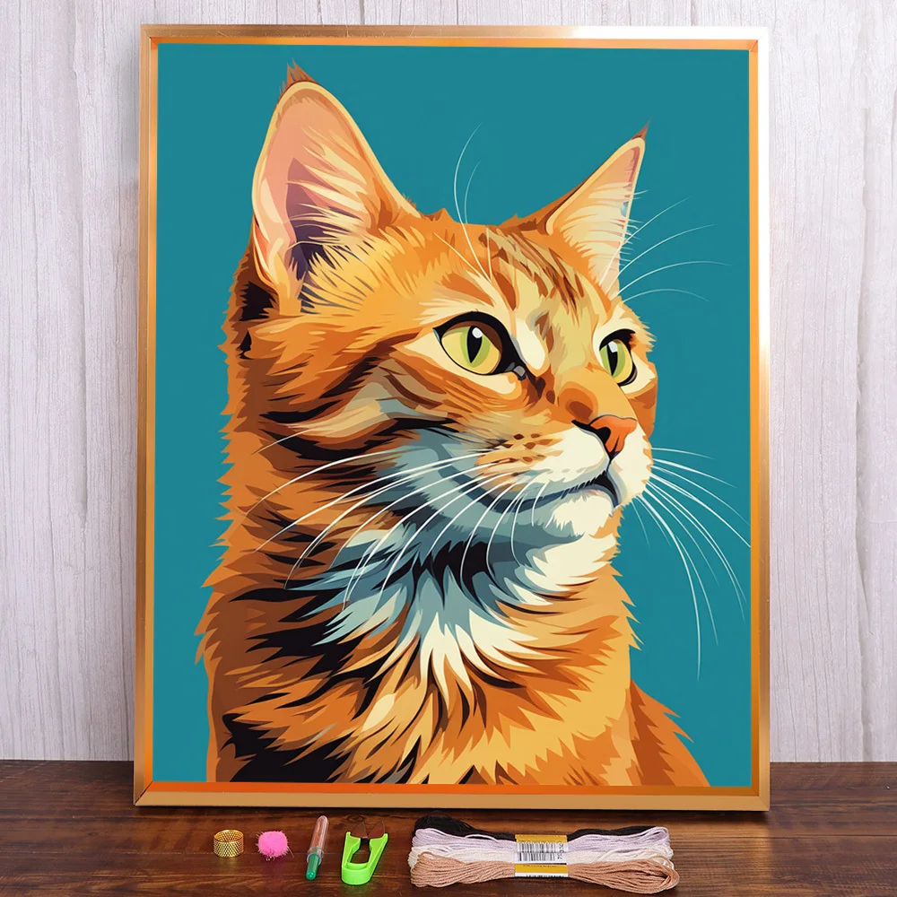 Orange Cat Printed Water-Soluble Canvas Cross-Stitch Embroidery Patterns Needlework Sewing Knitting Hobby Mulina Floss Jewelry
Orange Cat Printed Water-Soluble Canvas Cross-Stitch Embroidery Patterns Needlework Sewing Knitting Hobby Mulina Floss Jewelry