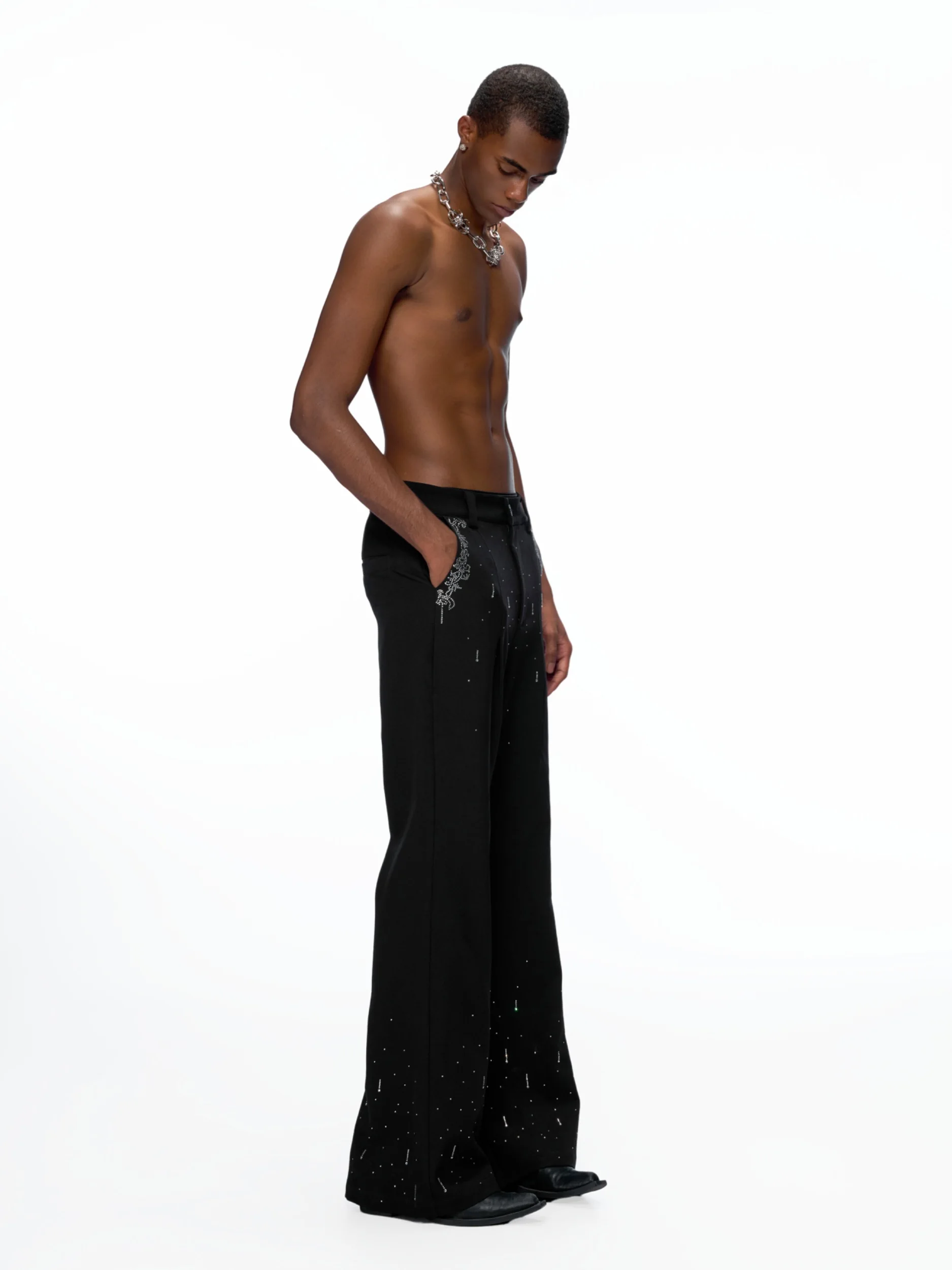 ArgueCulturE Black Heavy Industry High Waist Men's West Pants Sparkling Water Diamonds Loose Fit Summer Casual Cotton Blend
ArgueCulturE Black Heavy Industry High Waist Men's West Pants Sparkling Water Diamonds Loose Fit Summer Casual Cotton Blend