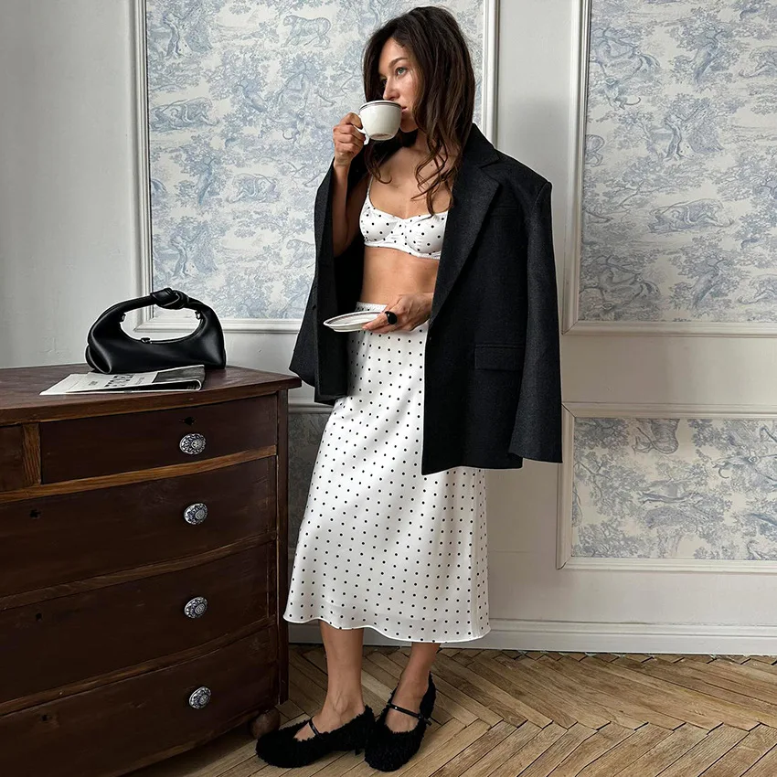 Shpmishal Polka Dot Two Piece Set Women Spring Summer Slim Fit Tank Top & Midi Straight Skirt Outfit
Shpmishal Polka Dot Two Piece Set Women Spring Summer Slim Fit Tank Top & Midi Straight Skirt Outfit