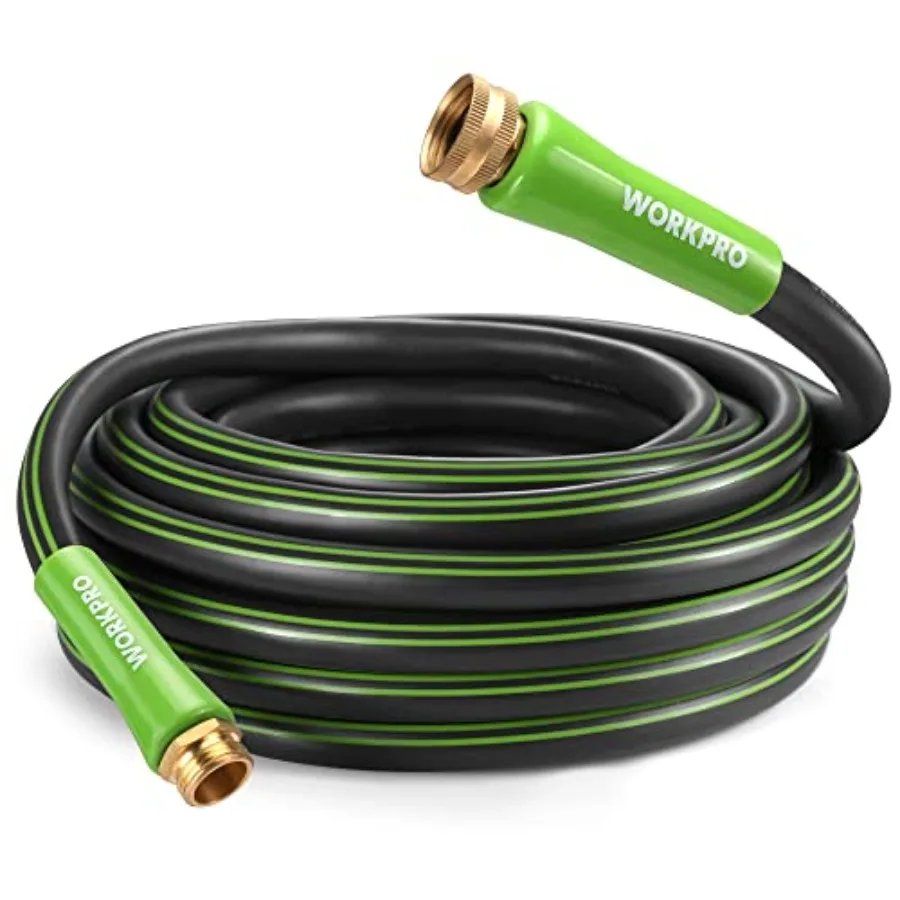 Garden Hose 5/8 IN x 50 Feet, Heavy Duty, Flexible and Lightweight Water Hose with Rotary Handle, 3/4" GHT Solid Brass Fittings
Garden Hose 5/8 IN x 50 Feet, Heavy Duty, Flexible and Lightweight Water Hose with Rotary Handle, 3/4" GHT Solid Brass Fittings