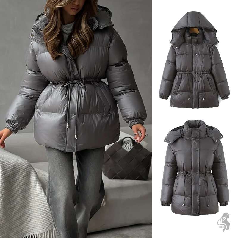 Womens Cotton Jacket Hooded Zip Up Drawstring Waist Warm Cotton Jacket Fashionable And Versatile Suitable For Daily Commute
Womens Cotton Jacket Hooded Zip Up Drawstring Waist Warm Cotton Jacket Fashionable And Versatile Suitable For Daily Commute