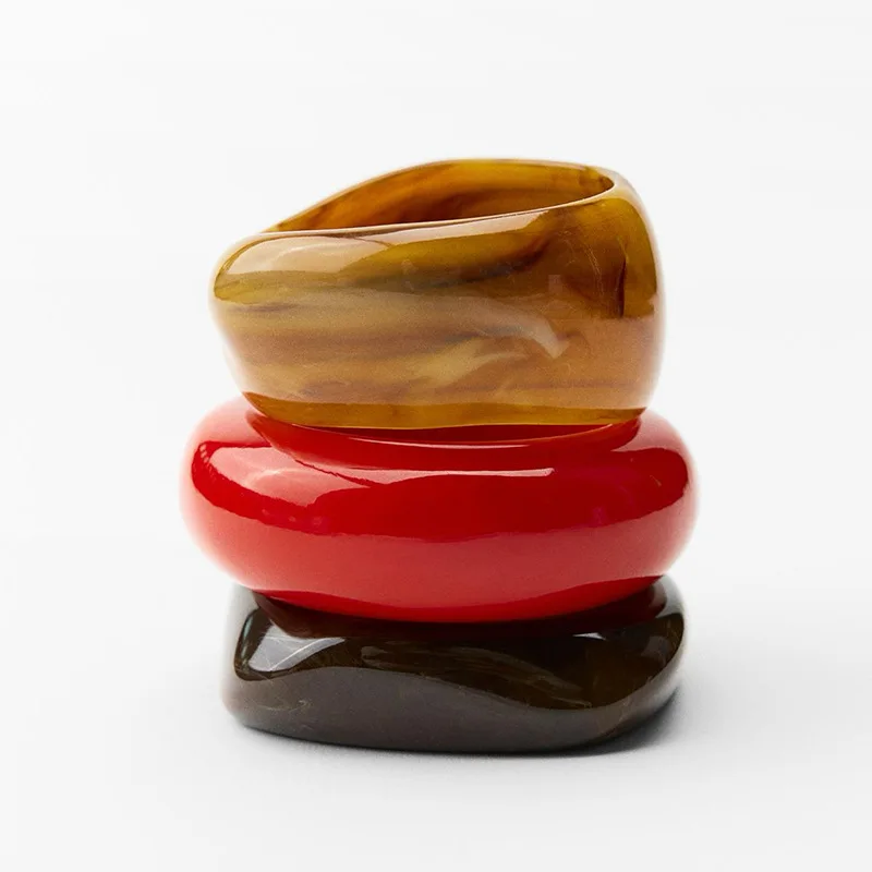 European American Large Exaggerated Autumn Winter Fashion Resin Beeswax Color Acrylic Set Bangle Sexy Red Closed Bracelet
European American Large Exaggerated Autumn Winter Fashion Resin Beeswax Color Acrylic Set Bangle Sexy Red Closed Bracelet