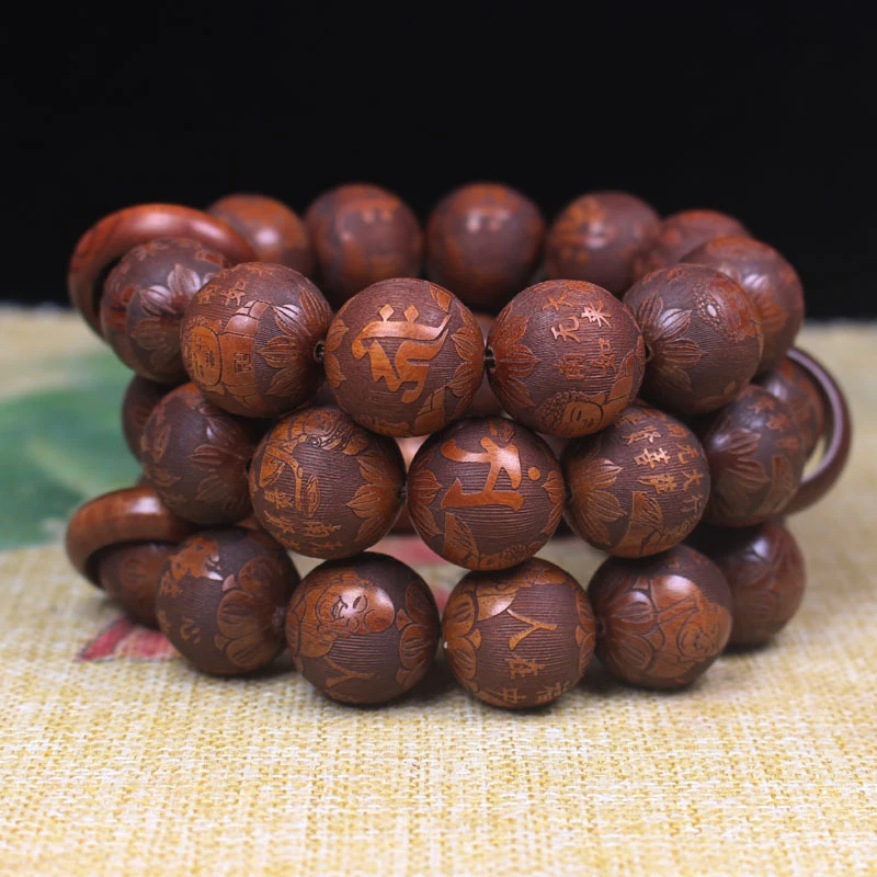 Large-leaf yellow rosewood bracelet 20mm ethnic style Guanyin Buddha bead bracelet for men and women
Large-leaf yellow rosewood bracelet 20mm ethnic style Guanyin Buddha bead bracelet for men and women