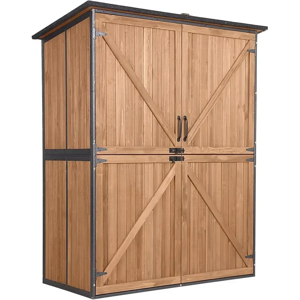 Brown Outdoor Storage Shed with Floor for Garden Tools and Patio Lawn
Brown Outdoor Storage Shed with Floor for Garden Tools and Patio Lawn