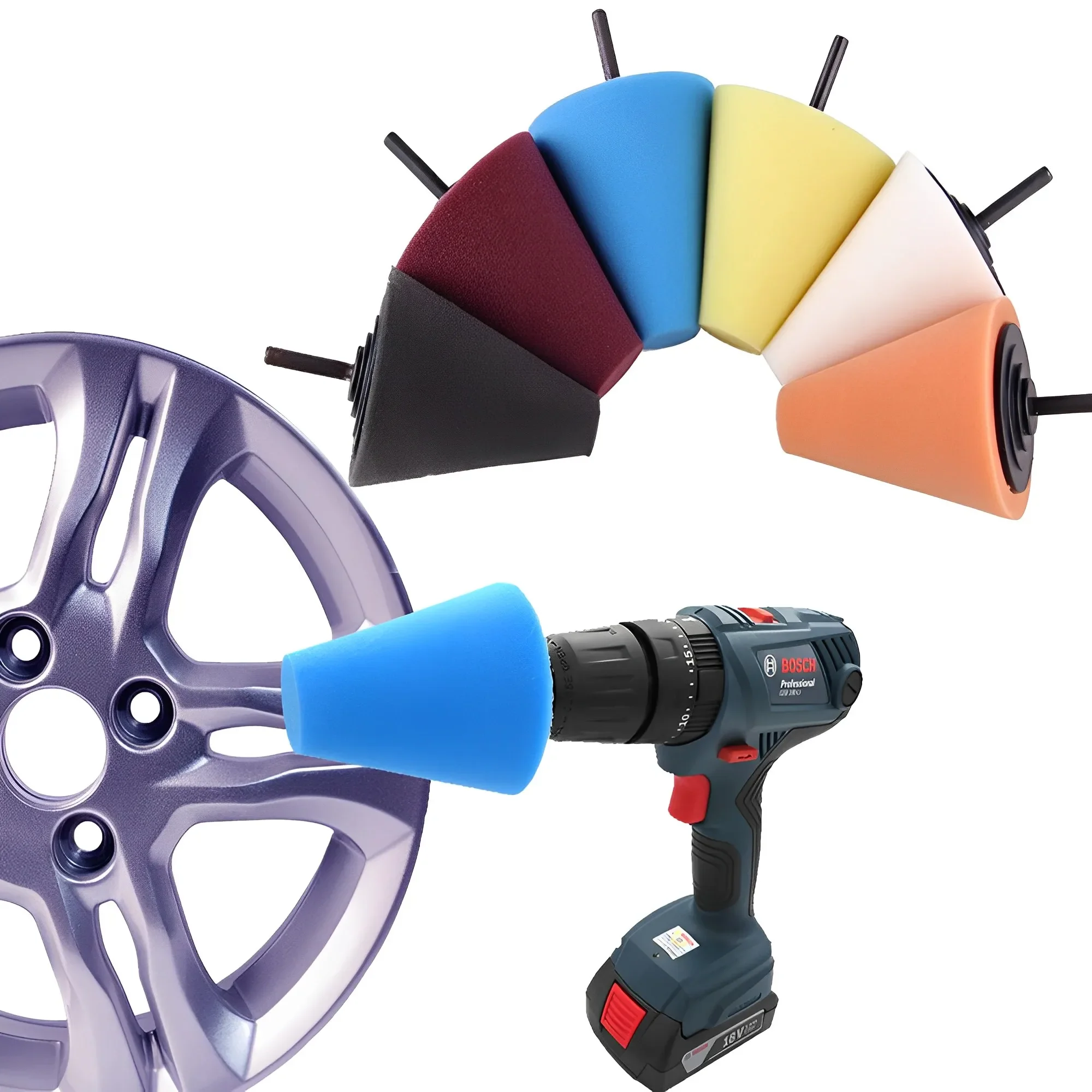 Car Wheel Polishing Sponge for Electric Drill Polishing Cone Burnishing Ball Polishing Pad Hub Buffing Sponge Auto Accessories
Car Wheel Polishing Sponge for Electric Drill Polishing Cone Burnishing Ball Polishing Pad Hub Buffing Sponge Auto Accessories