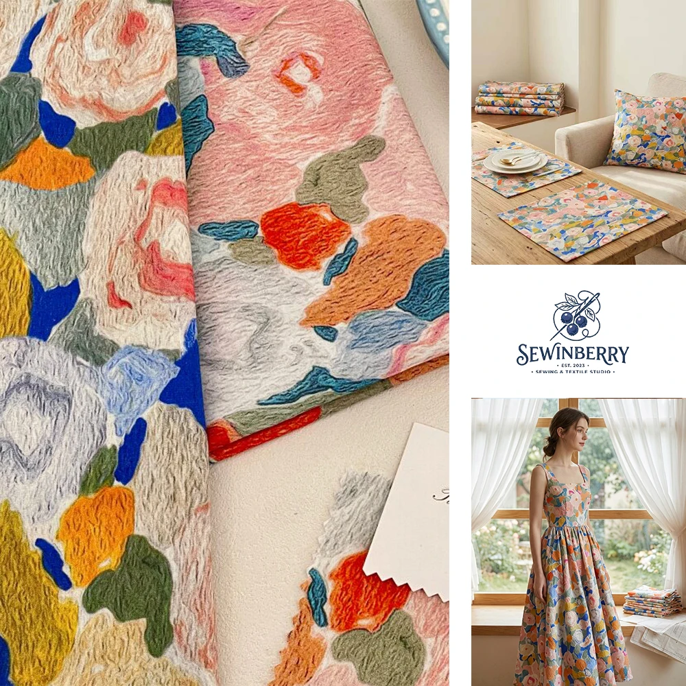 Impressionist Floral Cotton Fabric Oil Painting Style Fabric Retro DIY Sewing Fabric for Artistic Clothing & Home Decor 50x145cm
Impressionist Floral Cotton Fabric Oil Painting Style Fabric Retro DIY Sewing Fabric for Artistic Clothing & Home Decor 50x145cm