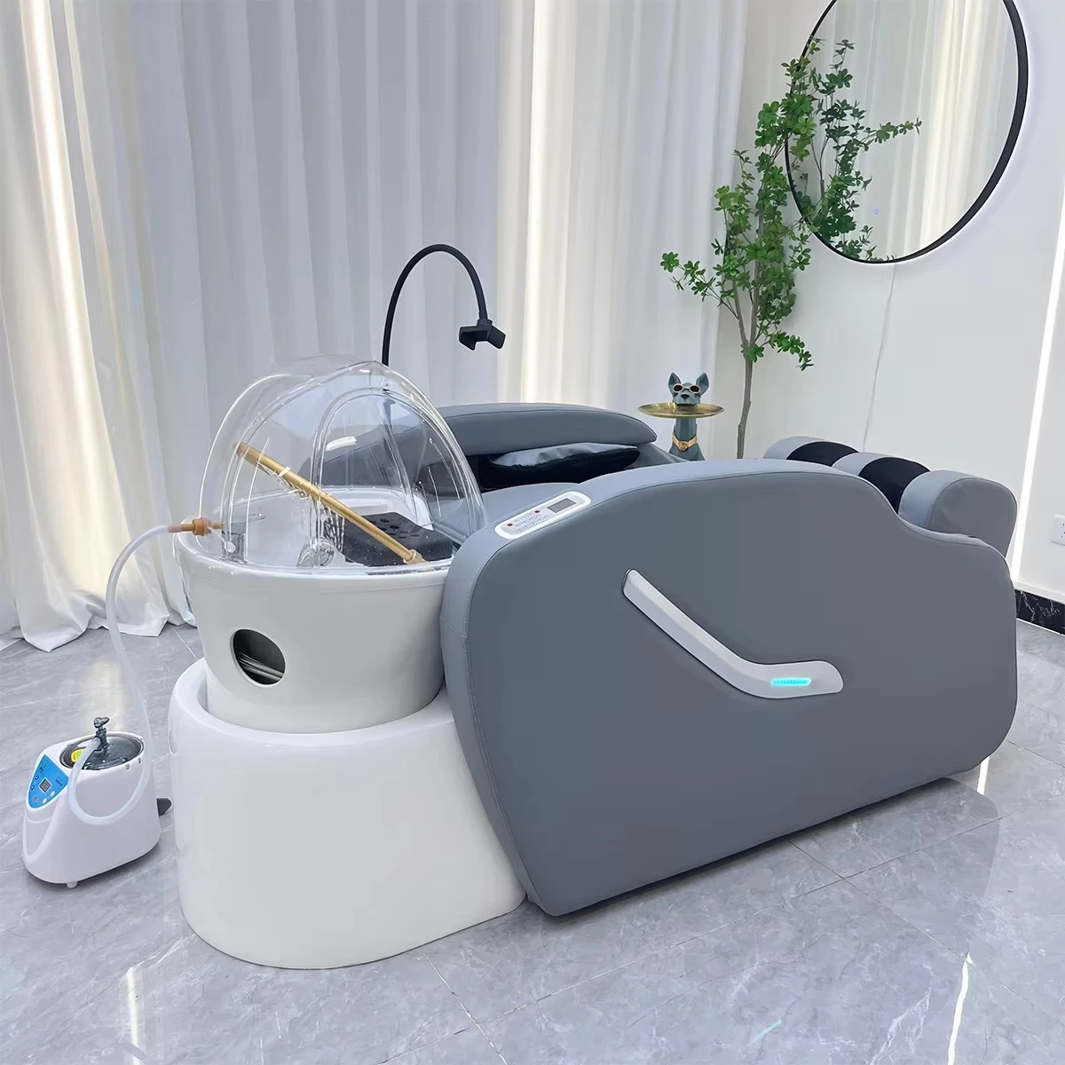 Luxury Salon Furniture Automatic Electric Spa Head Water Therapy Shampoo Bed Hair Washing Massage Shampoo Chair
Luxury Salon Furniture Automatic Electric Spa Head Water Therapy Shampoo Bed Hair Washing Massage Shampoo Chair