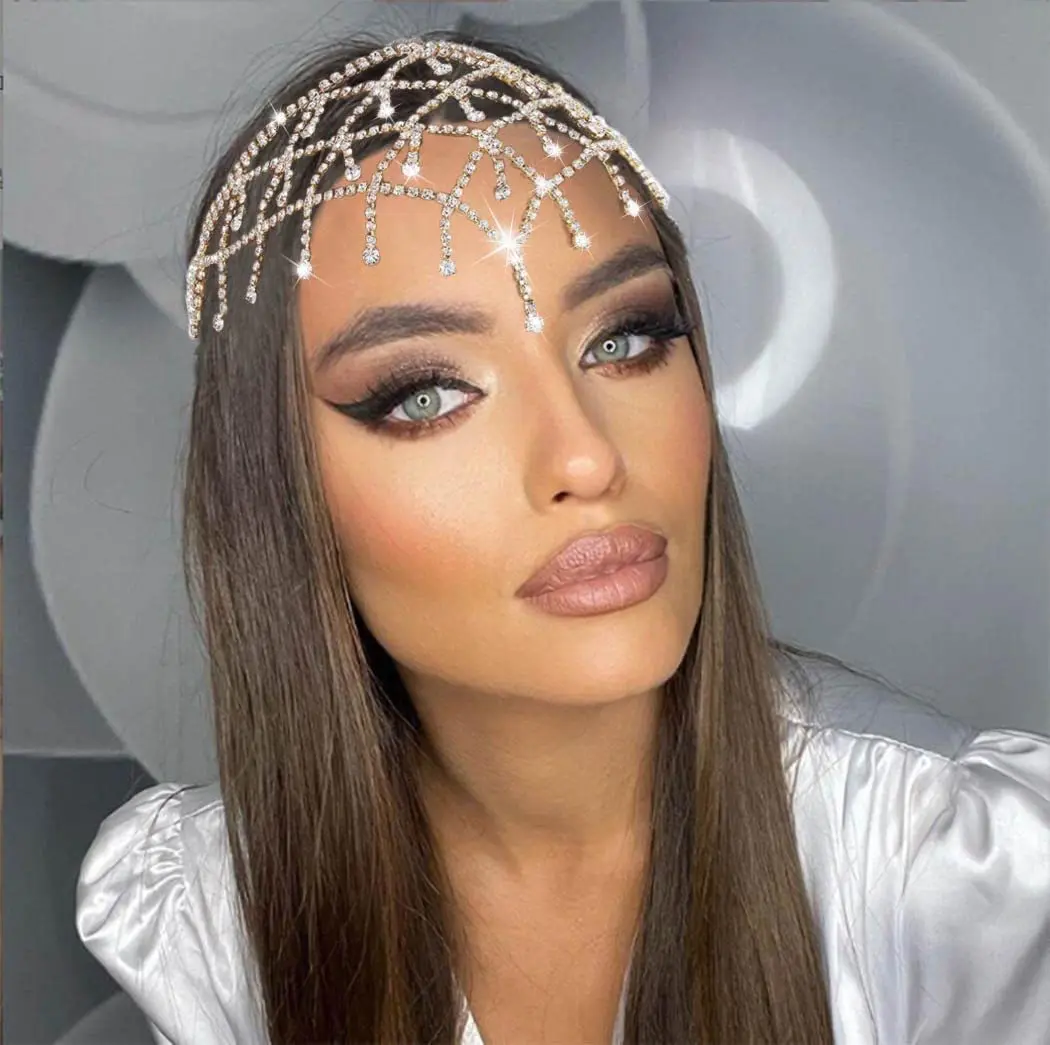 Popular European and American Rhinestone Gril Fringed Forehead Chain Rhinestone Hair Chain Pendant Headgear Accessories
Popular European and American Rhinestone Gril Fringed Forehead Chain Rhinestone Hair Chain Pendant Headgear Accessories