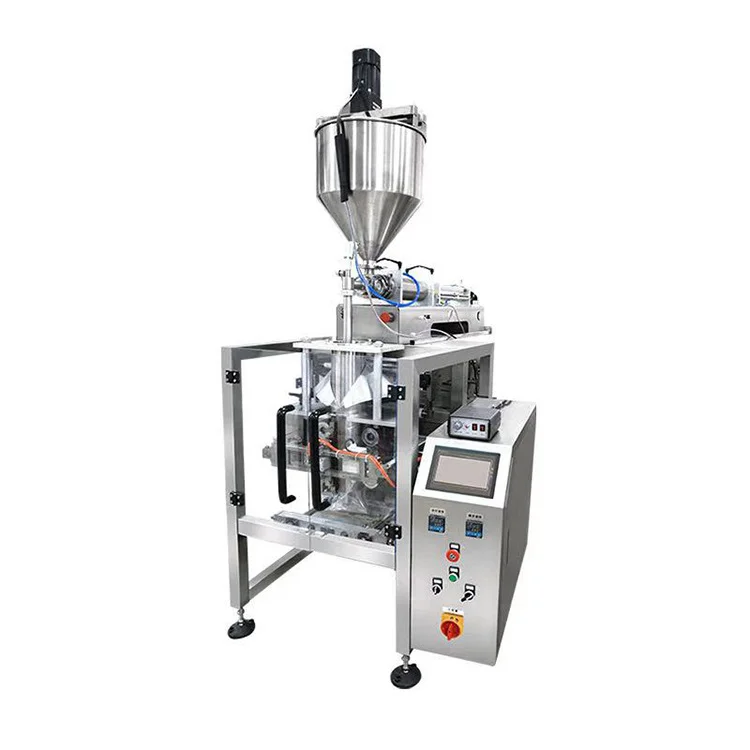 Liquid vertical packaging machine Back seal liquid packaging machine Sauce packaging machinery and equipment
Liquid vertical packaging machine Back seal liquid packaging machine Sauce packaging machinery and equipment