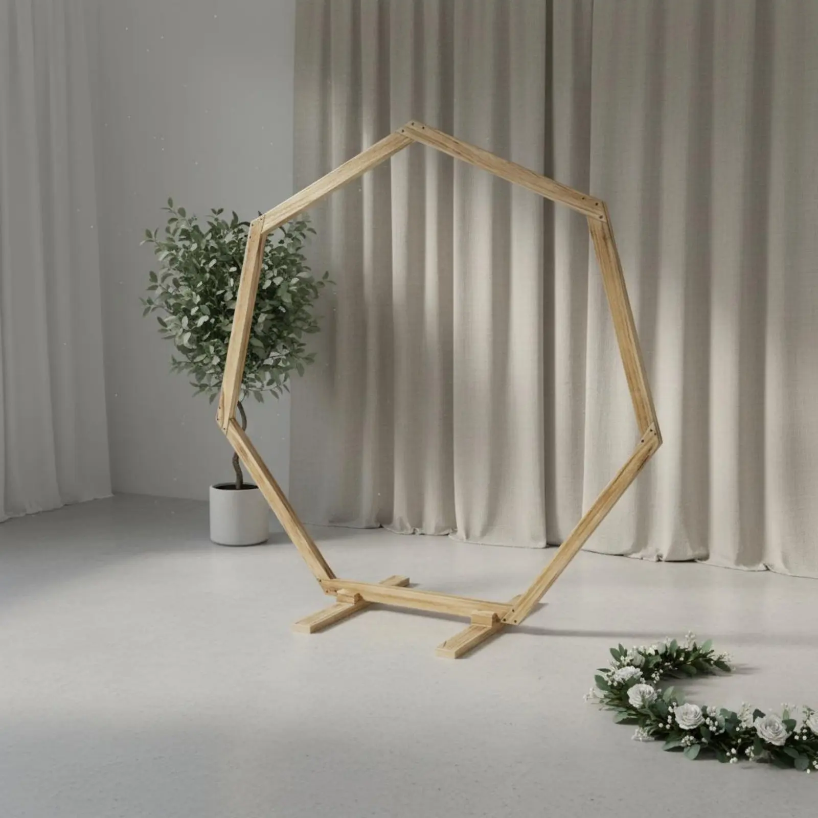 Heptagonal Wedding Arch Easy to Assemble Heptagonal Wooden 7-Sided Frame-Sided Wedding Backdrop Simple Assembly
Heptagonal Wedding Arch Easy to Assemble Heptagonal Wooden 7-Sided Frame-Sided Wedding Backdrop Simple Assembly