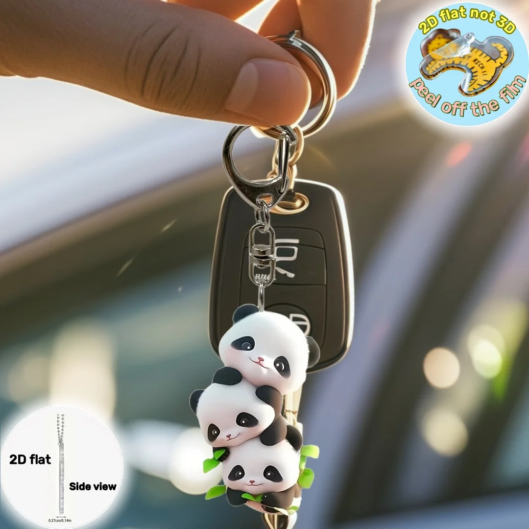 Cute Panda Trio Pendant Keychain,Cartoon Panda Baby Flat 2D Acrylic Ornament Charm,Hanging Decoration for Bag,Festive,Party,Gift
Cute Panda Trio Pendant Keychain,Cartoon Panda Baby Flat 2D Acrylic Ornament Charm,Hanging Decoration for Bag,Festive,Party,Gift