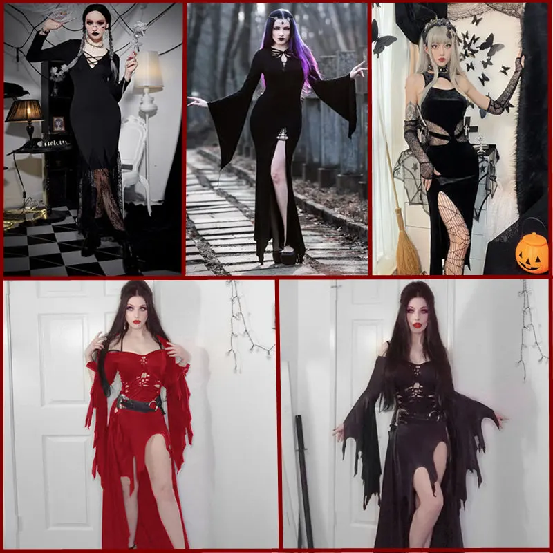 Halloween Dark Slim Fit Dress Slit Long Skirt Demon Queen Performance Costume Polyester Material Online Exclusive
Halloween Dark Slim Fit Dress Slit Long Skirt Demon Queen Performance Costume Polyester Material Online Exclusive