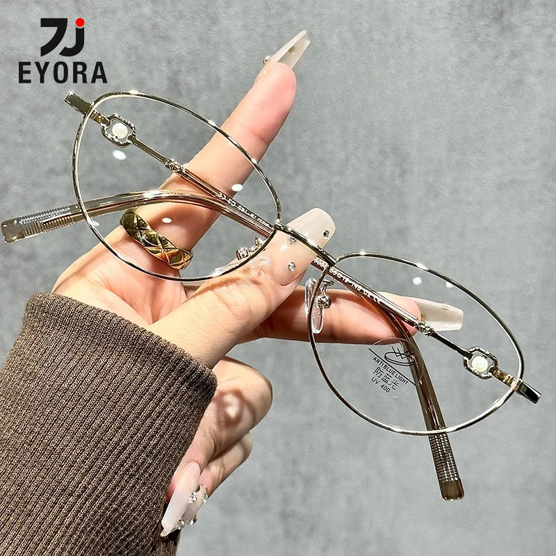 EYORA Metal Cat Eye Reading Glasses for Women Small Frame Anti Blue Light Photochromic Glasses Optical Lenses with Prescription
EYORA Metal Cat Eye Reading Glasses for Women Small Frame Anti Blue Light Photochromic Glasses Optical Lenses with Prescription