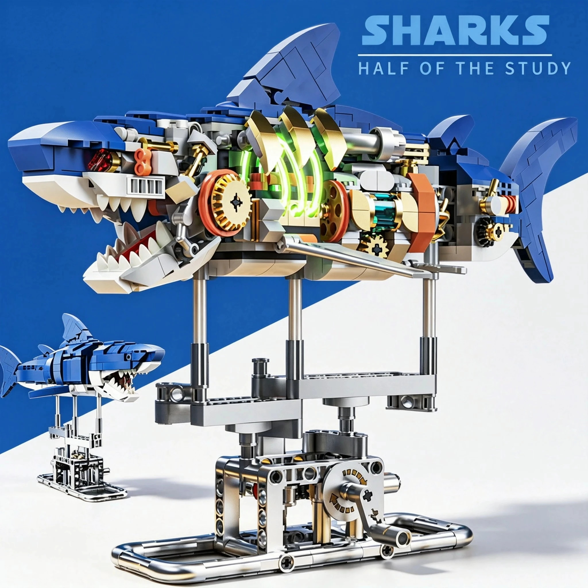 Creative Ocean Series DIY Mechanical Technical Shark Building Blocks Decorative Model Christmas Birthday Gift
Creative Ocean Series DIY Mechanical Technical Shark Building Blocks Decorative Model Christmas Birthday Gift