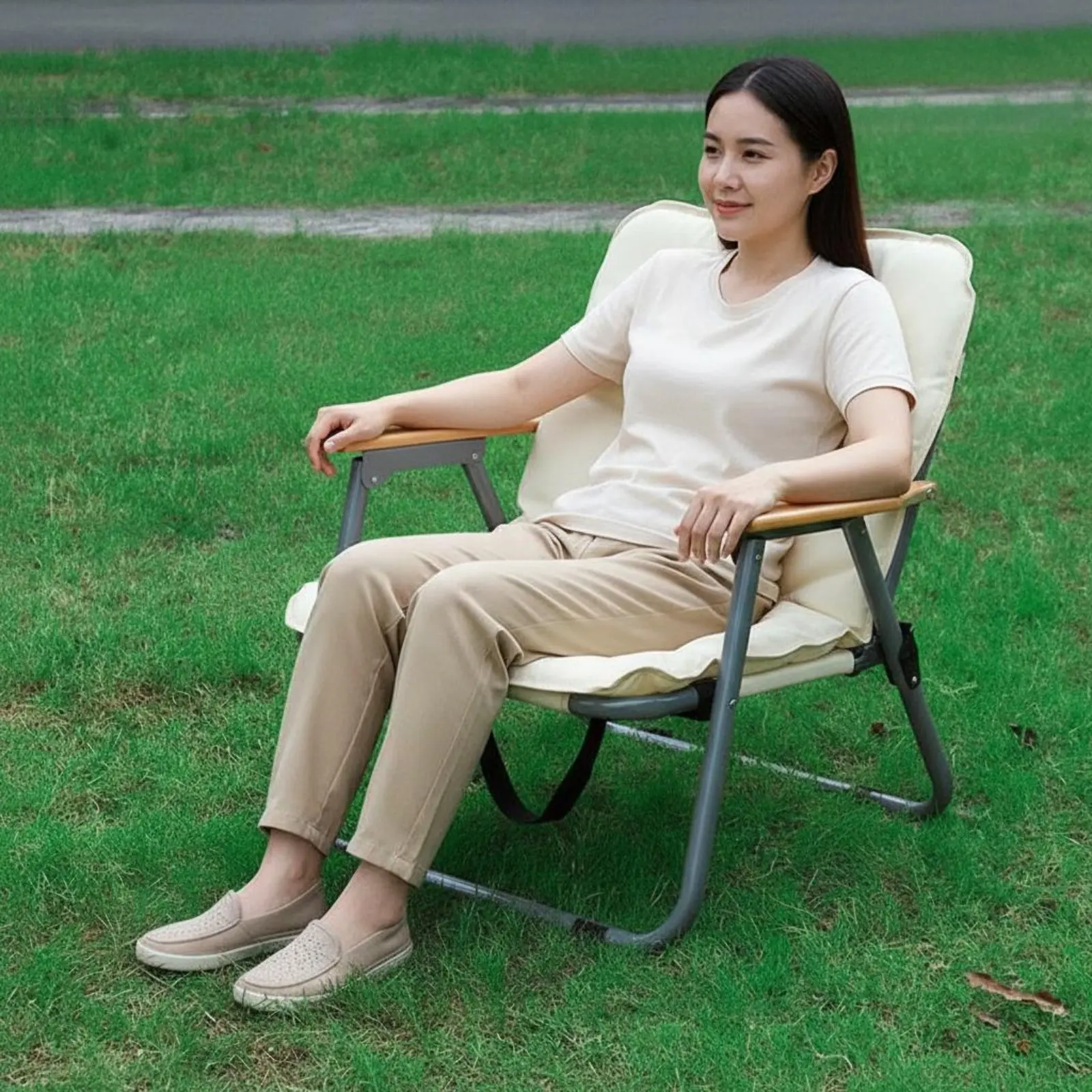 Portable Double Camping Chair Comfortable Wide Seat Folding Camp Chair with Wooden Armrests Lightweight Outdoor Armchair
Portable Double Camping Chair Comfortable Wide Seat Folding Camp Chair with Wooden Armrests Lightweight Outdoor Armchair