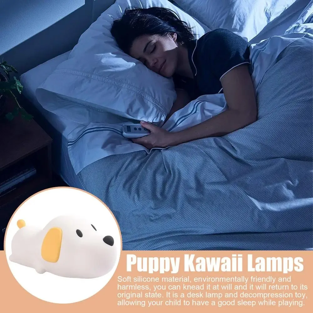A63X-Silicone Dog Lamp Children Bedside Lamp Led Night Lamp Breastfeeding Nursery Nightlight Night Light Adjustable Touch
A63X-Silicone Dog Lamp Children Bedside Lamp Led Night Lamp Breastfeeding Nursery Nightlight Night Light Adjustable Touch