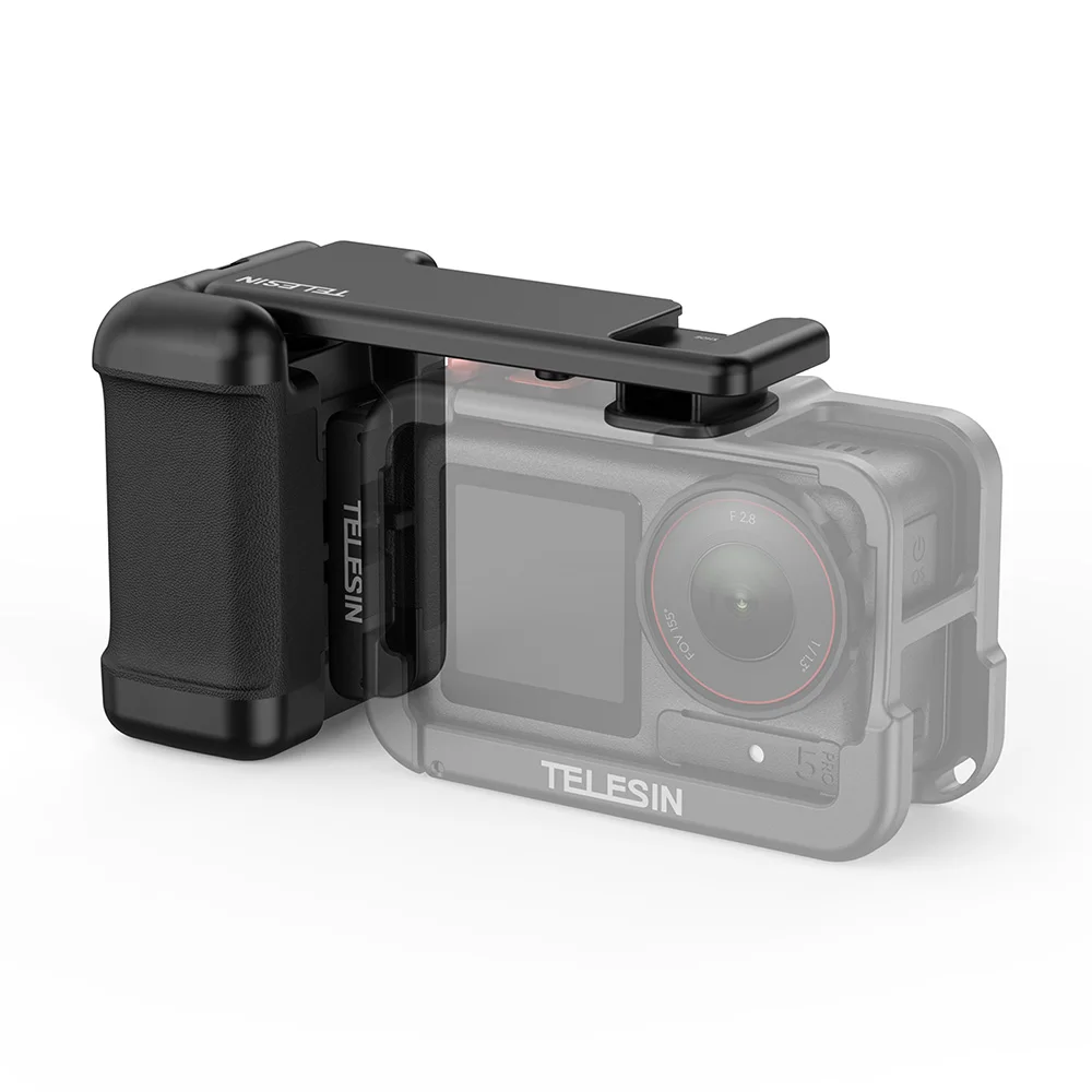 TELESIN Protective Frame Case for DJI OSMO Action 3 4 5Pro Aluminum Alloy Shell Double Cold Shoe Accessory