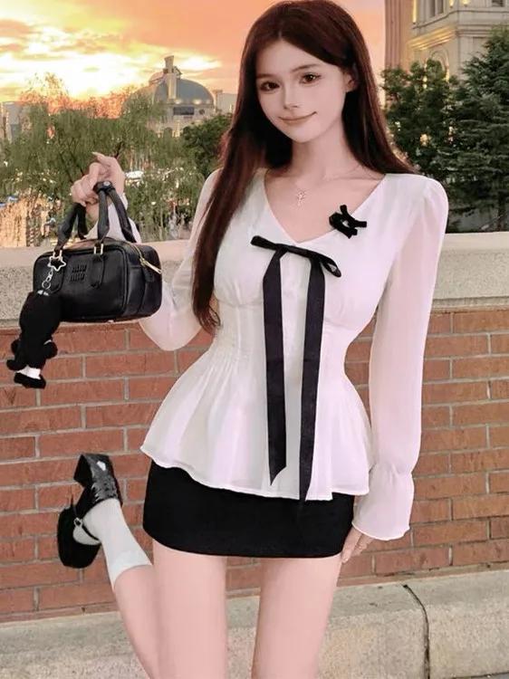 Женский модный топ Sweet Sle большого размера с узлом V-Ne Long Sve для поездок на работу, модный универсальный топ
Женский модный топ Sweet Sle большого размера с узлом V-Ne Long Sve для поездок на работу, модный универсальный топ