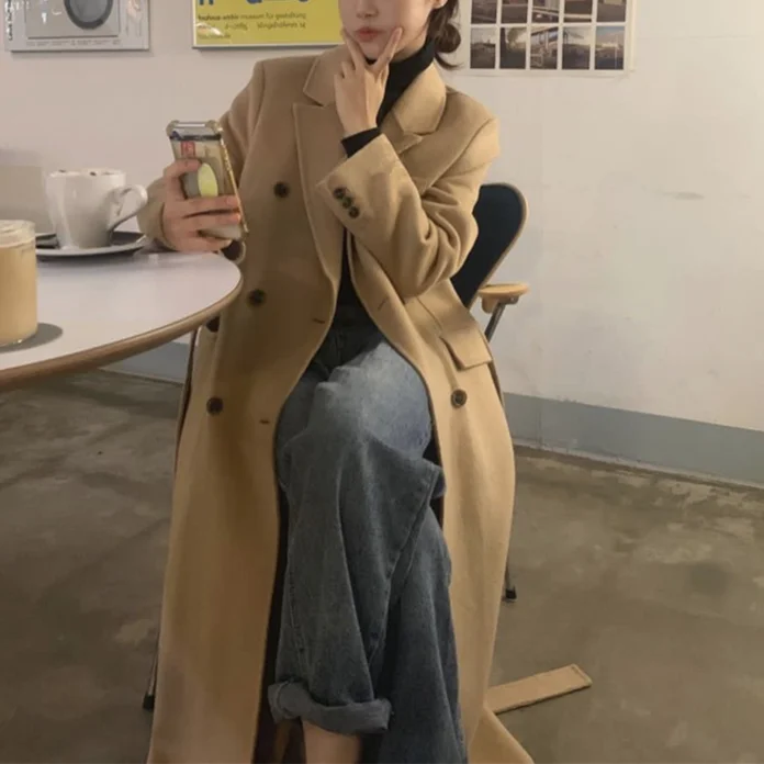 Winter new woolen coat women's long ankle loose straight double-breasted fashion casual coat casacas para mujer
Winter new woolen coat women's long ankle loose straight double-breasted fashion casual coat casacas para mujer