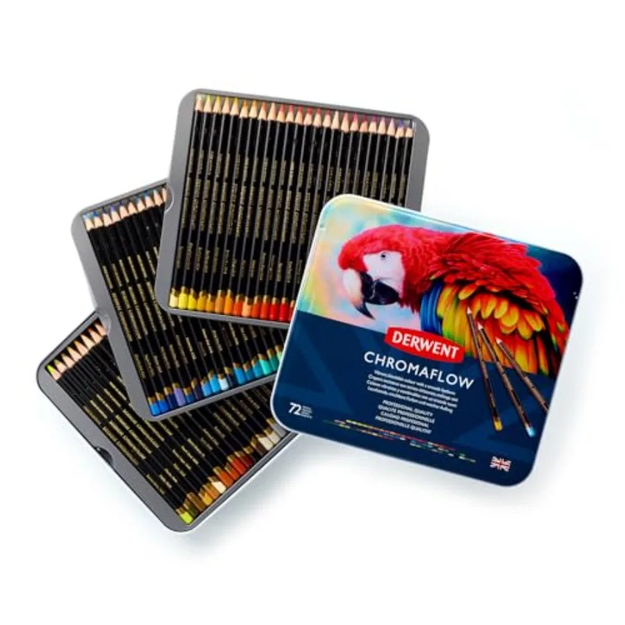 Chromaflow Colored Pencils Tin, Set of 72, Great for Holiday Gifts, 4mm Wide Core, Multicolor, Smooth Texture, Art Supplies for
Chromaflow Colored Pencils Tin, Set of 72, Great for Holiday Gifts, 4mm Wide Core, Multicolor, Smooth Texture, Art Supplies for