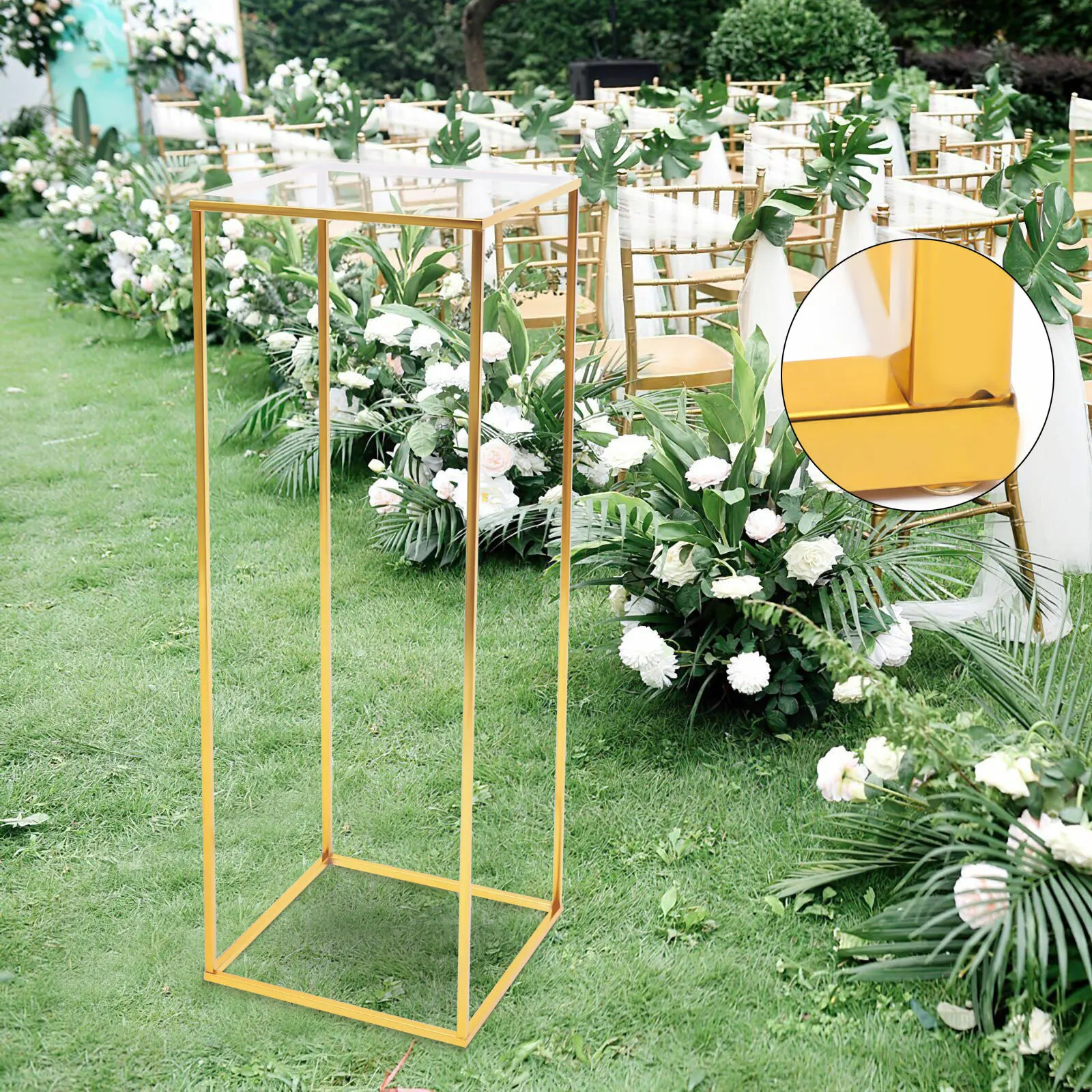 Gold Metal Flower Stand 80cm Tall Elegant Iron Column for Wedding, Party, Home, Garden Decor
Gold Metal Flower Stand 80cm Tall Elegant Iron Column for Wedding, Party, Home, Garden Decor