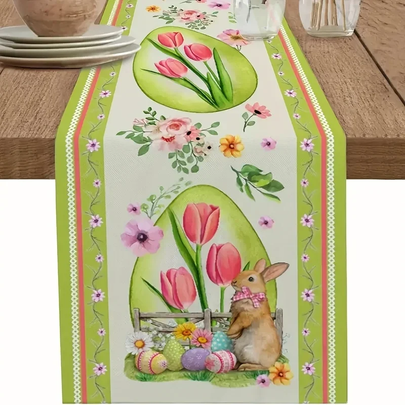 Пасхальный кролик, тюльпан, льняная дорожка для стола, декор для праздничной вечеринки, многоразовая дорожка для кухонного обеденного стола в фермерском доме, пасхальные украшения 2025
Пасхальный кролик, тюльпан, льняная дорожка для стола, декор для праздничной вечеринки, многоразовая дорожка для кухонного обеденного стола в фермерском доме, пасхальные украшения 2025