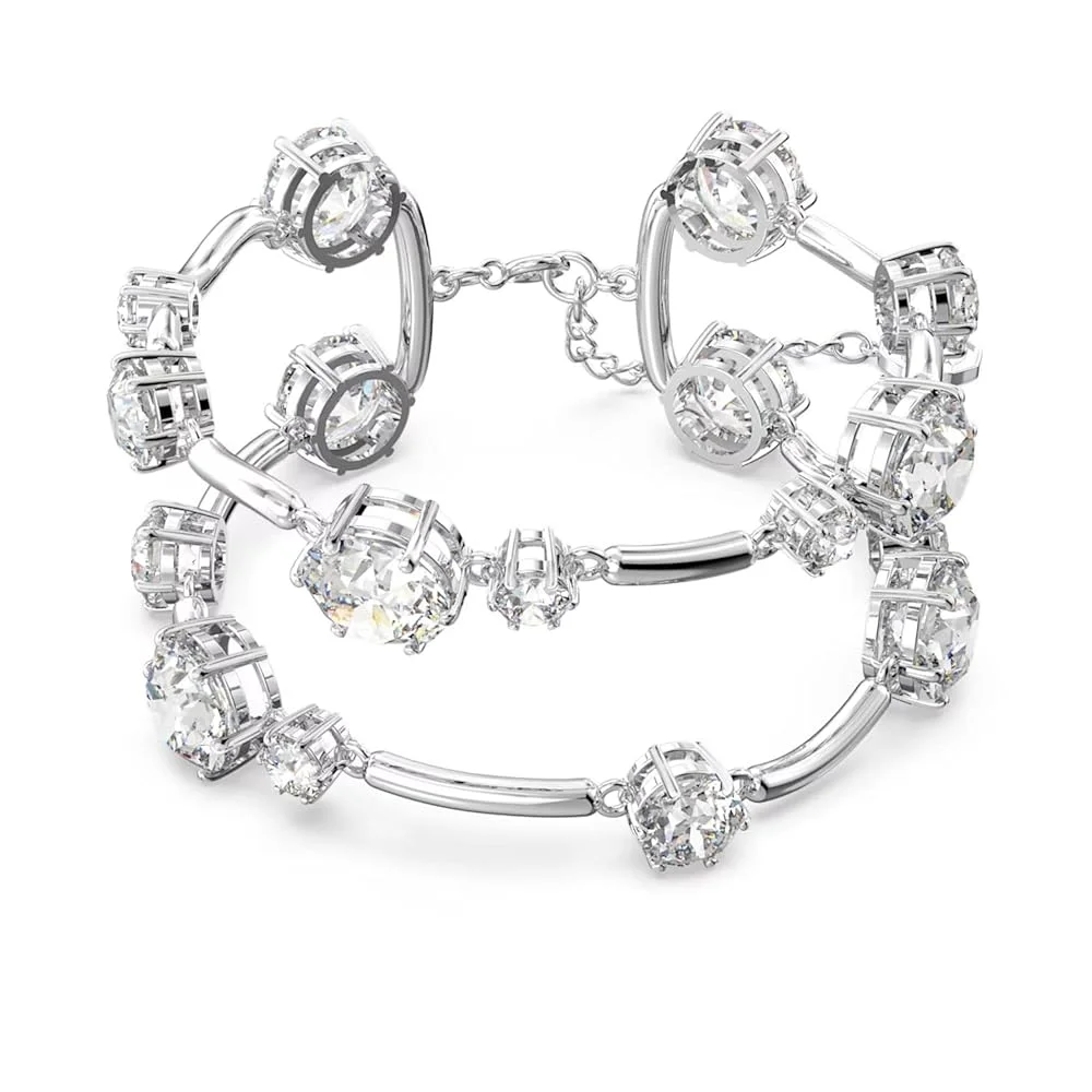 Silver Statement Crystal Bracelet for Women
Silver Statement Crystal Bracelet for Women