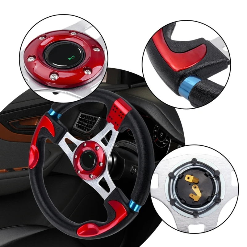 PU Steering Wheel 13 Inch 320mm Sporty Design Universal Lightweight Vehicle Customization X37F
PU Steering Wheel 13 Inch 320mm Sporty Design Universal Lightweight Vehicle Customization X37F