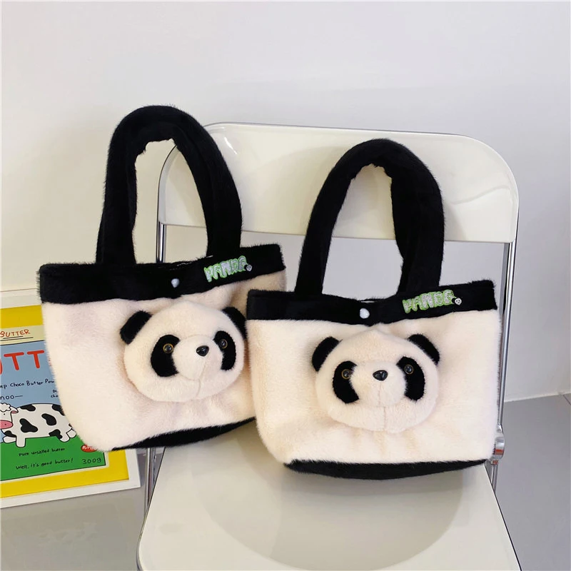 New Cute Panda Handbag For Women Autumn Winter Plush Totes Bag Kawaii 3D Panda Head Shoulder Bag Commuting Shopping Bag
New Cute Panda Handbag For Women Autumn Winter Plush Totes Bag Kawaii 3D Panda Head Shoulder Bag Commuting Shopping Bag