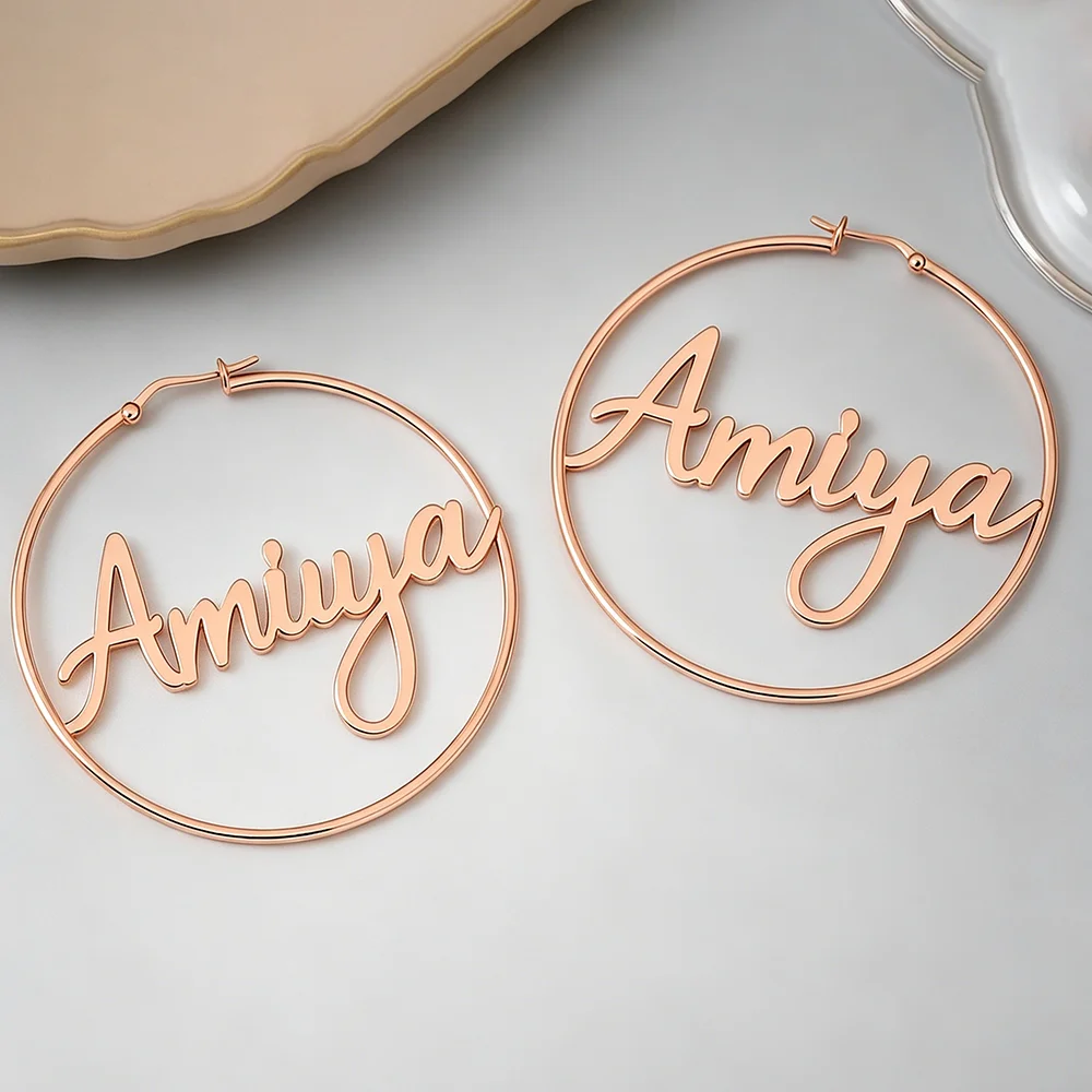 Rainbow Jewelry Store Customized Name Hoop Earrings Dainty Personalized Letter Earrings Stainless Steel Jewelry For Women
Rainbow Jewelry Store Customized Name Hoop Earrings Dainty Personalized Letter Earrings Stainless Steel Jewelry For Women