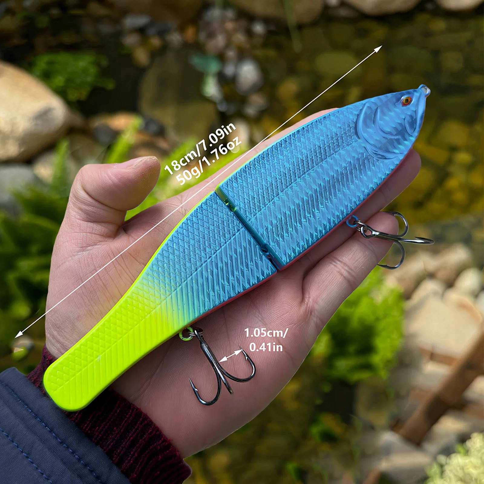 1PC 18cm 50g Large Heavy Two-Joint Hard Swimbait – High Strength ABS – Big Casting Lure Swimbait Fishing Lures
1PC 18cm 50g Large Heavy Two-Joint Hard Swimbait – High Strength ABS – Big Casting Lure Swimbait Fishing Lures