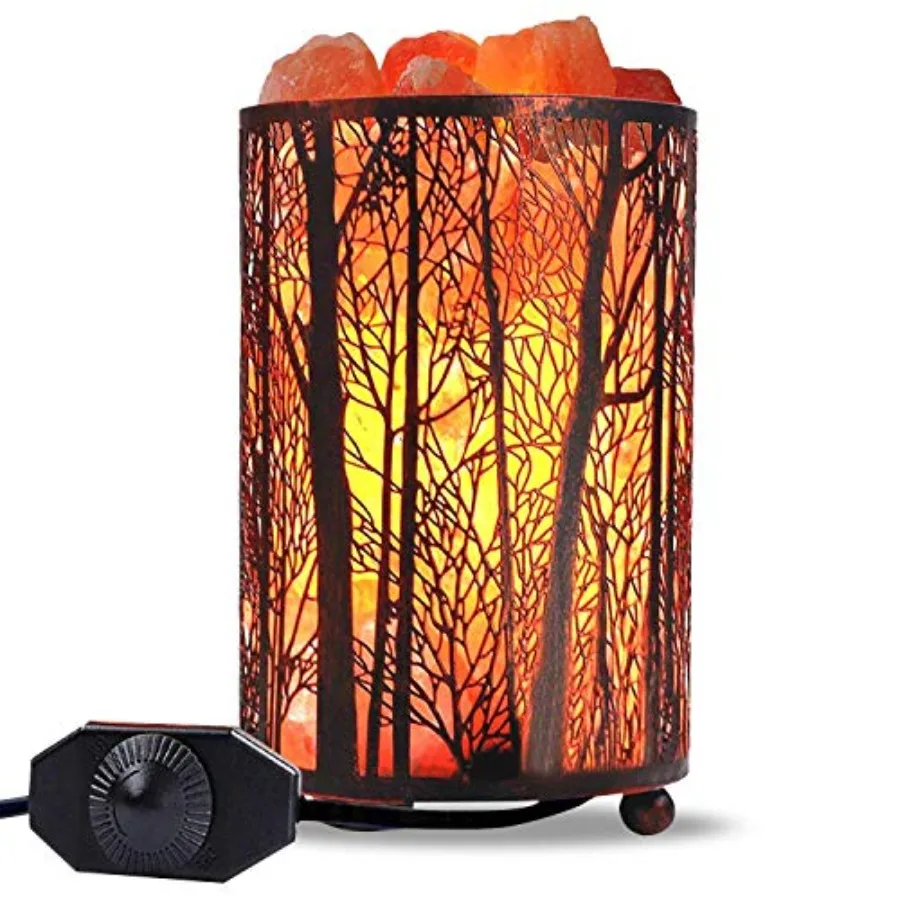 Himalayan Salt Lamp, Salt Rock Lamp Natural Night Light in Forest Design Metal Basket with Dimmer Switch 4.1 x 6.5 4.4-5lbs,25W
Himalayan Salt Lamp, Salt Rock Lamp Natural Night Light in Forest Design Metal Basket with Dimmer Switch 4.1 x 6.5 4.4-5lbs,25W