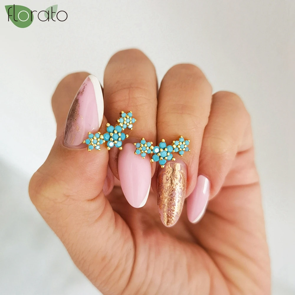 925 Sterling Silver Needle Exquisite Zircon Flower Earrings for Women Fashion Gold Color Pierced Ear Stud Earrings Jewelry Gift 
925 Sterling Silver Needle Exquisite Zircon Flower Earrings for Women Fashion Gold Color Pierced Ear Stud Earrings Jewelry Gift