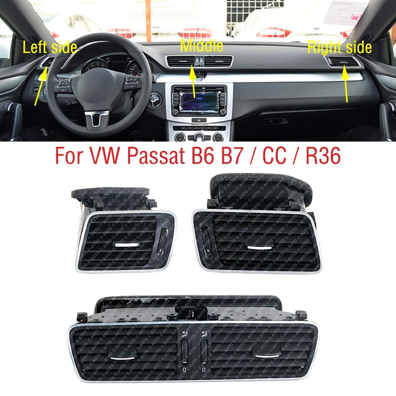 For VW Passat B6 B7 CC R36 Car Front Dashboard Air Conditioner Outlet A/C Air Conditioning Vents
For VW Passat B6 B7 CC R36 Car Front Dashboard Air Conditioner Outlet A/C Air Conditioning Vents
