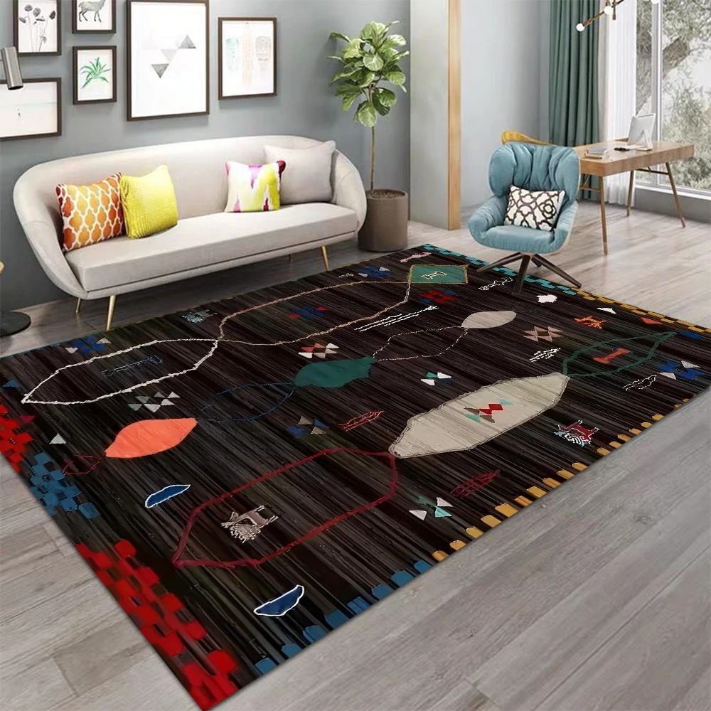 Moroccan Style Area Rug – Non-Slip Carpet for Living Room Bedroom, Machine Washable Floor Mat 
Moroccan Style Area Rug – Non-Slip Carpet for Living Room Bedroom, Machine Washable Floor Mat