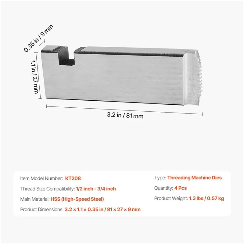 BHTS-Машины для нарезания резьбы Трубные штампы 1/2"-3/4" NPT подходят для станков разъемного типа, кубические головки
BHTS-Машины для нарезания резьбы Трубные штампы 1/2"-3/4" NPT подходят для станков разъемного типа, кубические головки