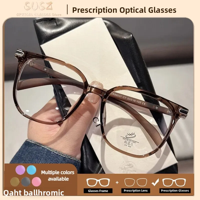 SUSZ New Large Frame Myopia Optical Prescription Glasses Women Square Blue Light Filter Photochromic UV Protection Eyeglasses
SUSZ New Large Frame Myopia Optical Prescription Glasses Women Square Blue Light Filter Photochromic UV Protection Eyeglasses