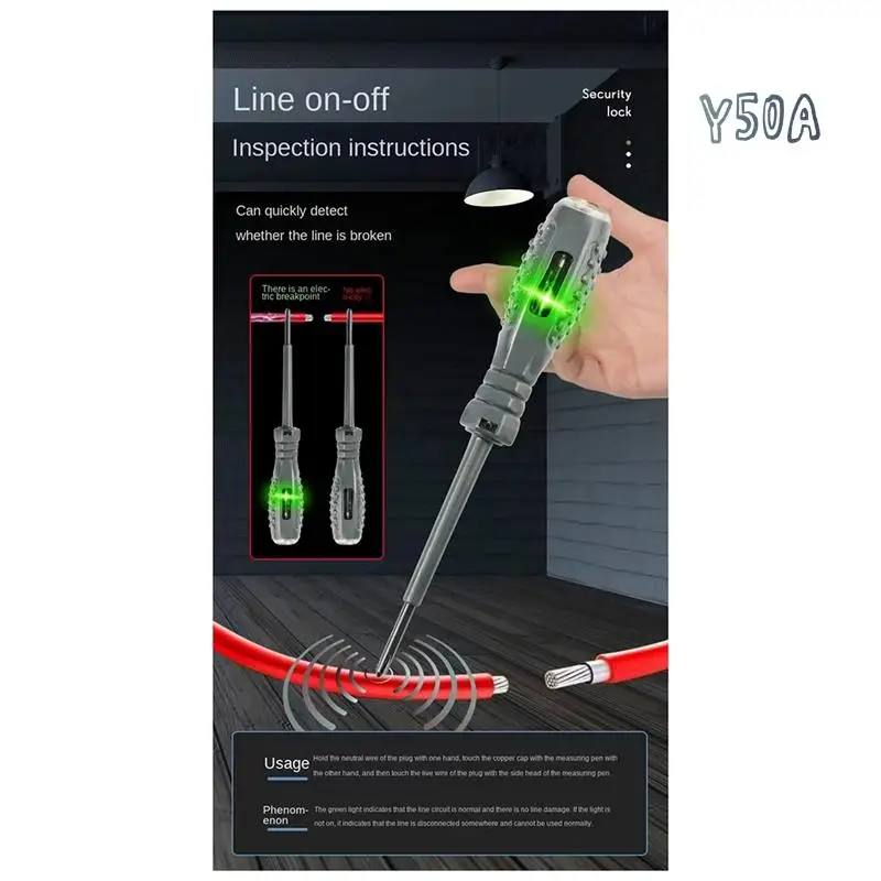 Y50A-Electrician Special Electric Pen To Detect Wire Breakage, Color Light, Multi-Function Intelligent Induction Test
Y50A-Electrician Special Electric Pen To Detect Wire Breakage, Color Light, Multi-Function Intelligent Induction Test
