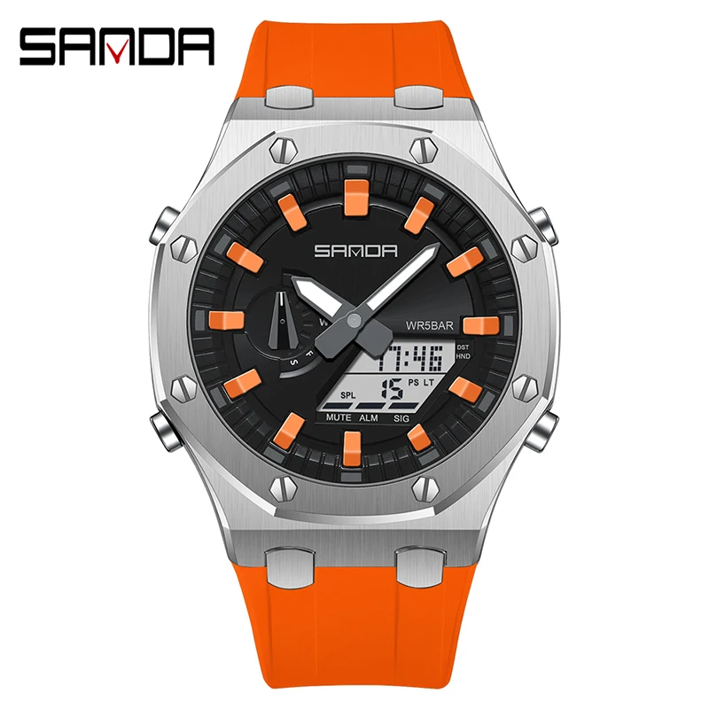 Fashion Sanda Top Brand Men's Electric Led Digital Multi-function Trend Outdoor Luminous Alarm Waterproof Shockproof Wrist Watch
Fashion Sanda Top Brand Men's Electric Led Digital Multi-function Trend Outdoor Luminous Alarm Waterproof Shockproof Wrist Watch