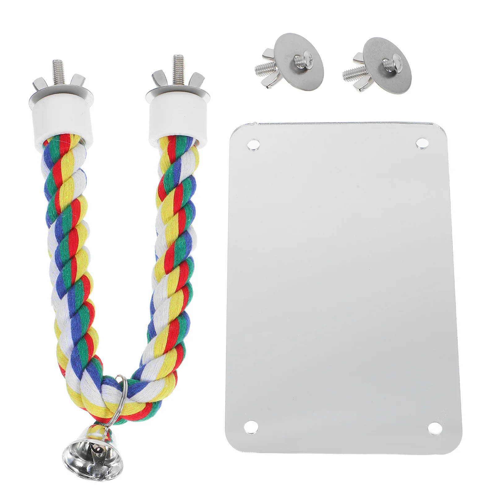 Hanging Bird Mirror Perch Chewing Cage Accessory for Parakeet Cockatiel Conure Budgie Small Parrots Reflective Interactive Bird
Hanging Bird Mirror Perch Chewing Cage Accessory for Parakeet Cockatiel Conure Budgie Small Parrots Reflective Interactive Bird