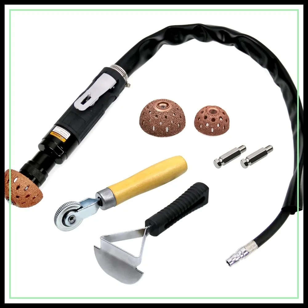 Tire Repair Set with 2500rpm Low Speed Air Tire Buffer, Tire Patch Roller, Inner Liner Scraper, 3Pcs Tungsten Steel Buffing Wheel 42mm 55mm
Tire Repair Set with 2500rpm Low Speed Air Tire Buffer, Tire Patch Roller, Inner Liner Scraper, 3Pcs Tungsten Steel Buffing Wheel 42mm 55mm