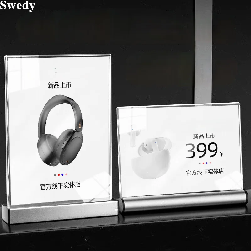 A6 100X150mm Aluminum Acrylic Sign Holder Display Stand Table Menu Paper Holder Price Label Card Tags Flyer Poster Frame
A6 100X150mm Aluminum Acrylic Sign Holder Display Stand Table Menu Paper Holder Price Label Card Tags Flyer Poster Frame