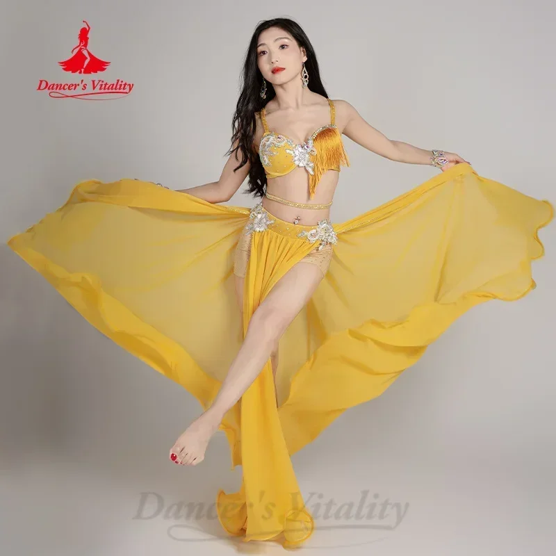 Belly Dancing Clothing for Women Customized AB Stones Tassel Bra+Sexy Chiffon Long Skirt 2pcs Belly Dancer Performance Outfit
Belly Dancing Clothing for Women Customized AB Stones Tassel Bra+Sexy Chiffon Long Skirt 2pcs Belly Dancer Performance Outfit