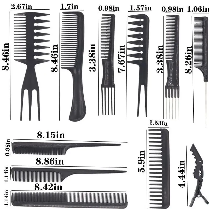 Men's multi-function styling comb 20-piece set double-tooth wide-tooth pointed tail straight hair plastic comb
Men's multi-function styling comb 20-piece set double-tooth wide-tooth pointed tail straight hair plastic comb