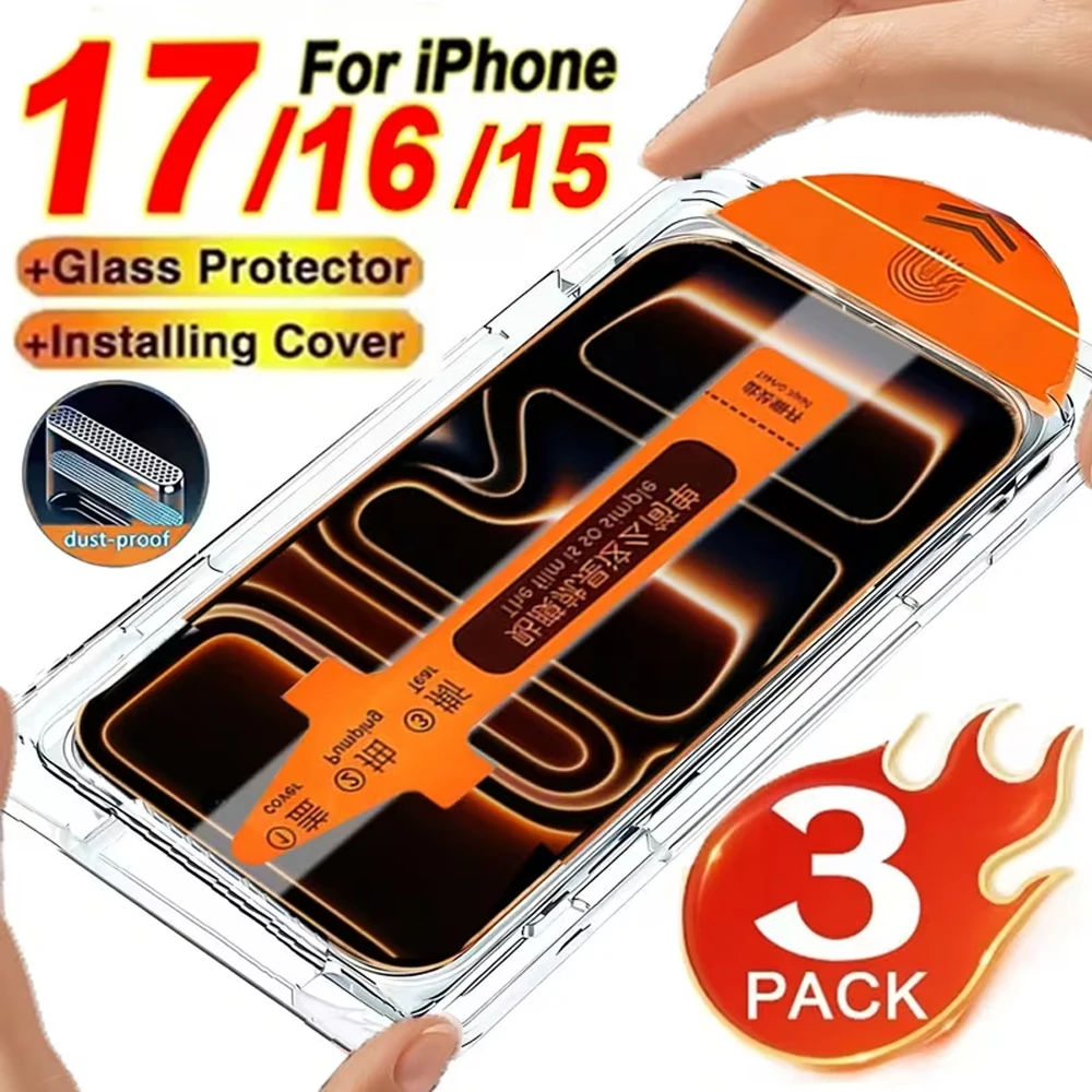 3PCS HD Screen Protectors For iPhone 16 Pro Max 17 Air 15 14 Plus 13 12 16e 11 X XR XS 6 7 8 Tempered Glass Easy Install Glass
3PCS HD Screen Protectors For iPhone 16 Pro Max 17 Air 15 14 Plus 13 12 16e 11 X XR XS 6 7 8 Tempered Glass Easy Install Glass